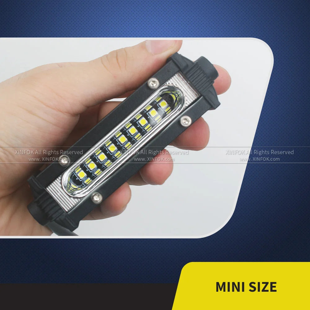 Mini LED Work Bar 9led Slim 4.5'' 27W Moto Work SUV Offroad UTV 4x4 Truck Backup Reverse Spotlight Driving Fog Lamp