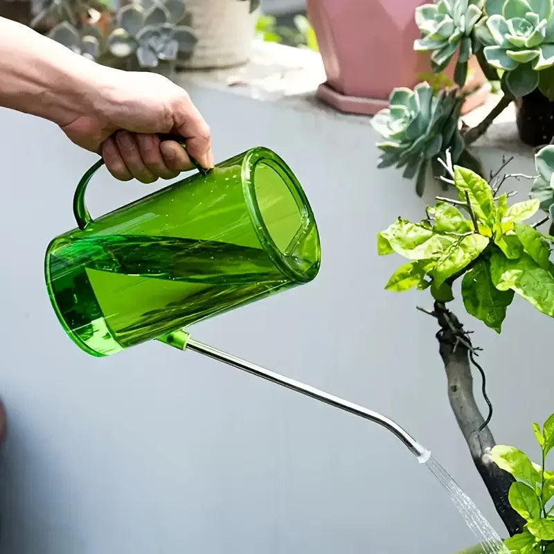 1L Long Spout Watering Can with Gardening Shovel Set Garden Irrigation Spraying Pot for Indoor Outdoor Plants Flower OfficL