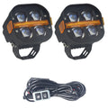 4" LED Work Light Spotlight Fog light Driving Lamp Dual Color DRL For BMW R1200GS R1250GS F800 F850 F900 Motorcycle SUV ATV UTV