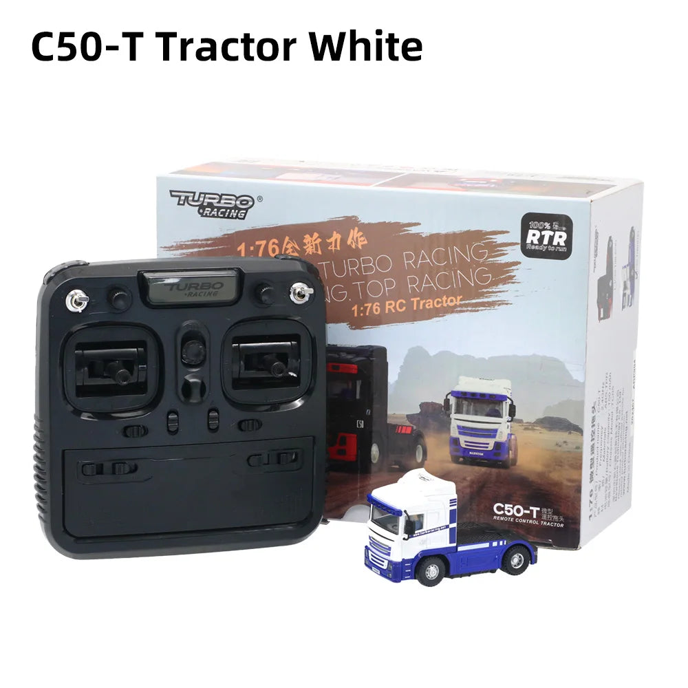 Turbo Racing C50-T 1:76 C50 Remote Control Truck Simulated Vehicle Lights and Horn RTR Version Toy Car