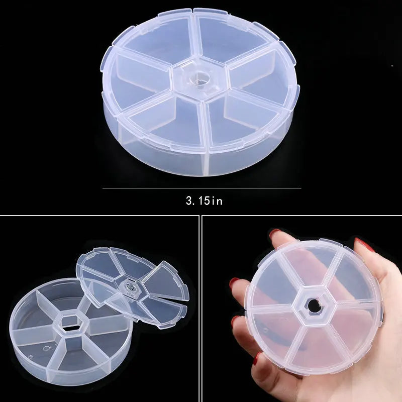 Transparent Plastic Storage Jewelry Box Compartment Adjustable Container For Beads Earring Box For Jewelry Rectangle Box Case
