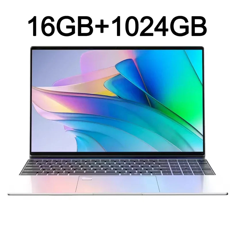 Business Portable Lightweight 15.6 Laptop Intel 6500Y 32GB RAM 2TB SSD 5000mAh Windows 11 Backlit Keyboard