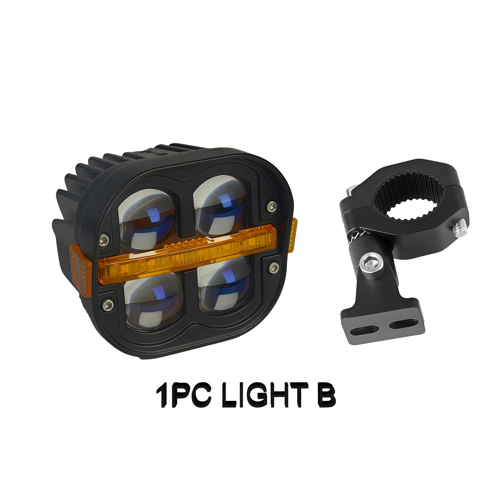 4" LED Work Light Spotlight Fog light Driving Lamp Dual Color DRL For BMW R1200GS R1250GS F800 F850 F900 Motorcycle SUV ATV UTV