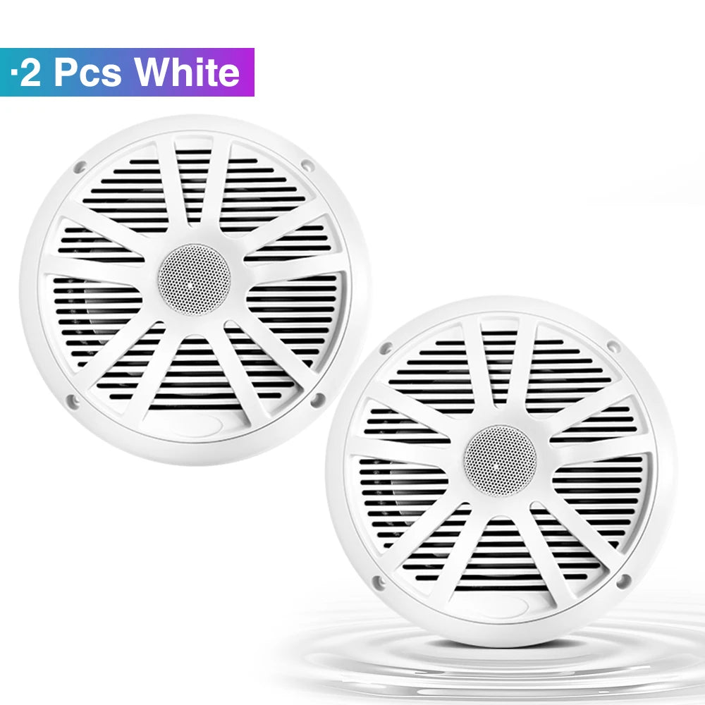 6.5 Inch Marine Speakers 120W Waterproof Weather Resistant Stereo Boat Speaker for RV Yachts Golf cart ATV UTV Ship Sauna