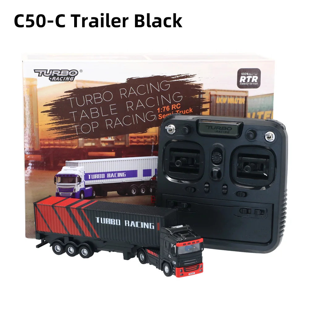 Turbo Racing C50-T 1:76 C50 Remote Control Truck Simulated Vehicle Lights and Horn RTR Version Toy Car