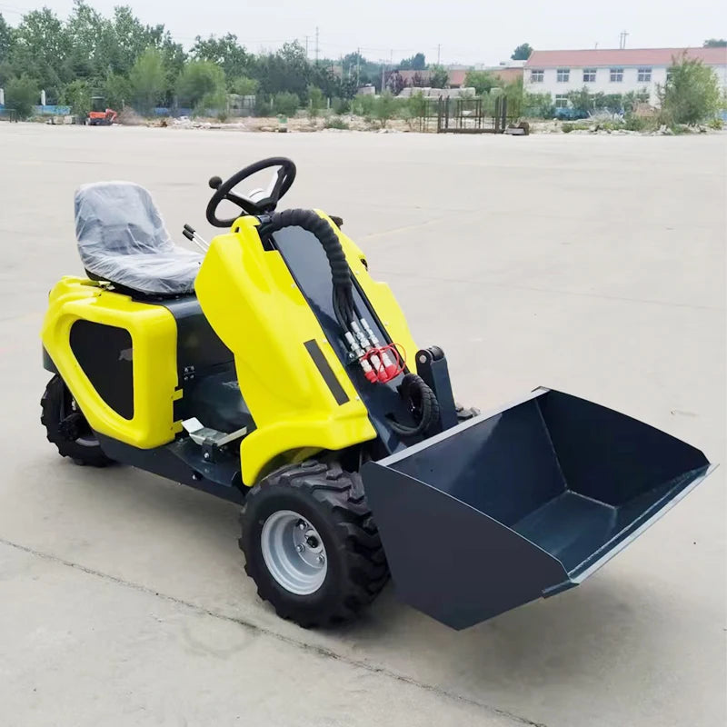 Customized high-quality and affordable small skid steer loader with three wheels and front shovel loader, affordable price