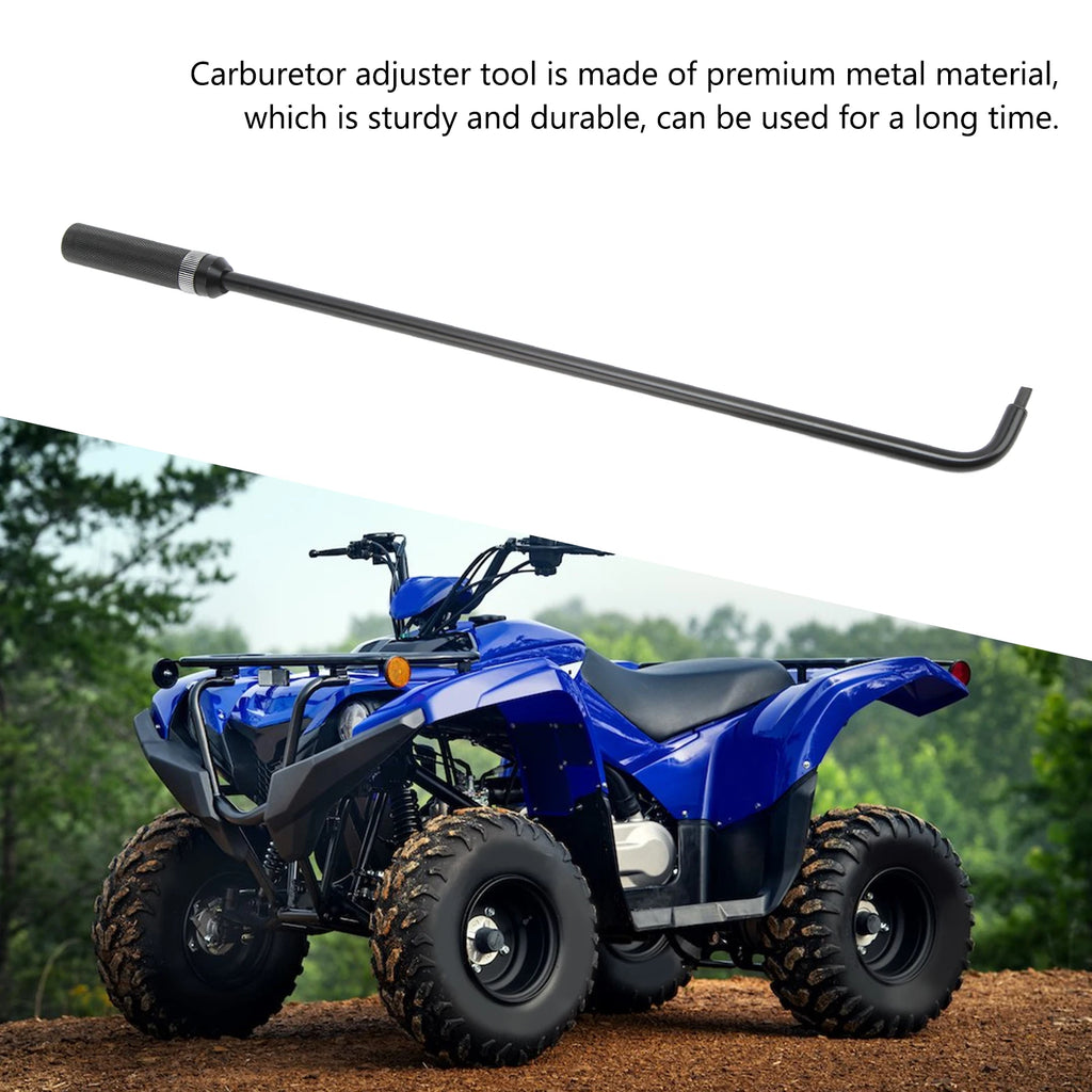 16.34 Inch Motorcycle Carburetor Screw Adjusting Wrench 110° Angled Head Metal Carb Adjuster Tool Universal For ATV UTV