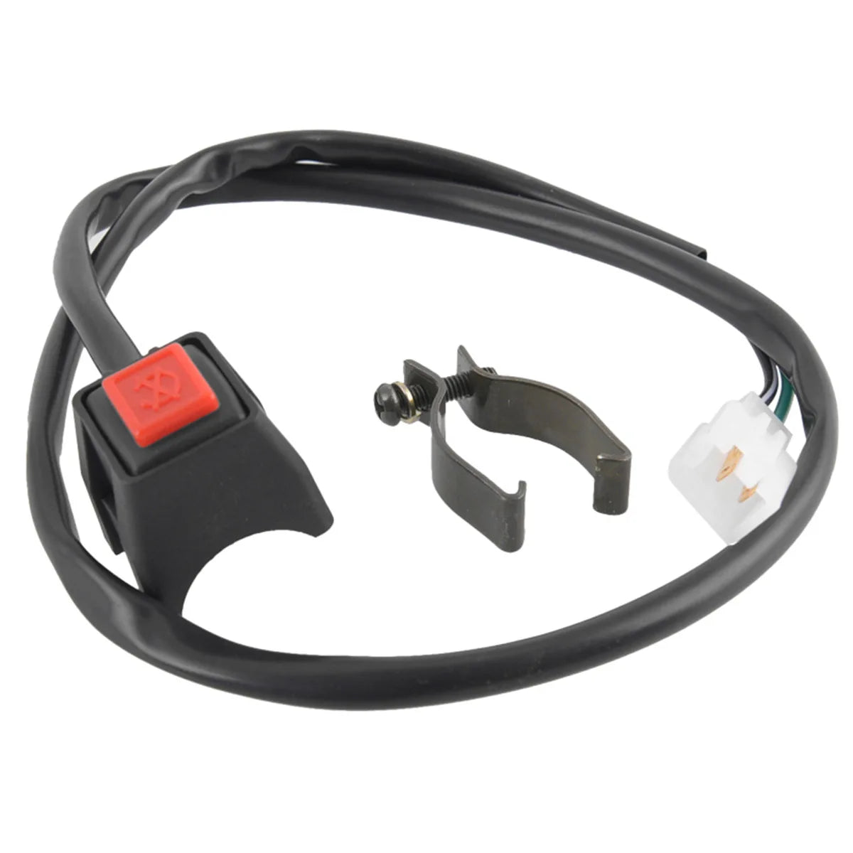 Motorcycle Kill Switch Red Push Button Horn Starter Control Switch Dirt Bike ATV UTV Dual Sport For 22mm Handlebar Mounted Bars