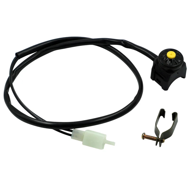 Motorcycle Kill Switch Red Push Button Horn Starter Control Switch Dirt Bike ATV UTV Dual Sport For 22mm Handlebar Mounted Bars