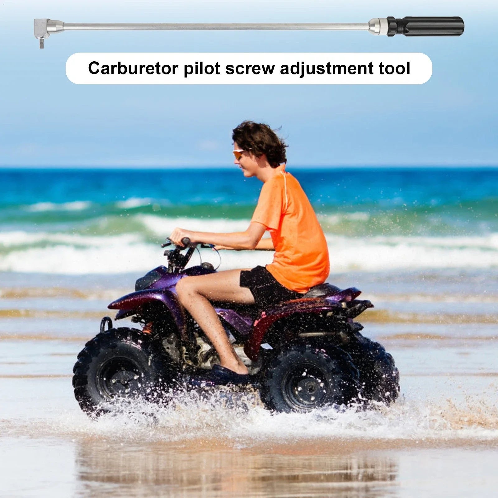 90 Degree Pilot Screw Adjusting Tool Carburetor Screwdriver for ATV UTV Snowmobile Motorcycle Carburetor Adjustment Accessories