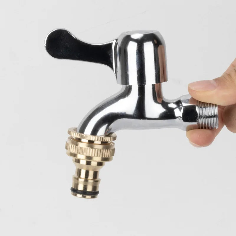 Pressure Washer Hose Adaptor Brass Hose Tap Connector 3/4'' 1/2'' THREADED GARDEN WATER PIPE ADAPTER FITTING Watering Equipment