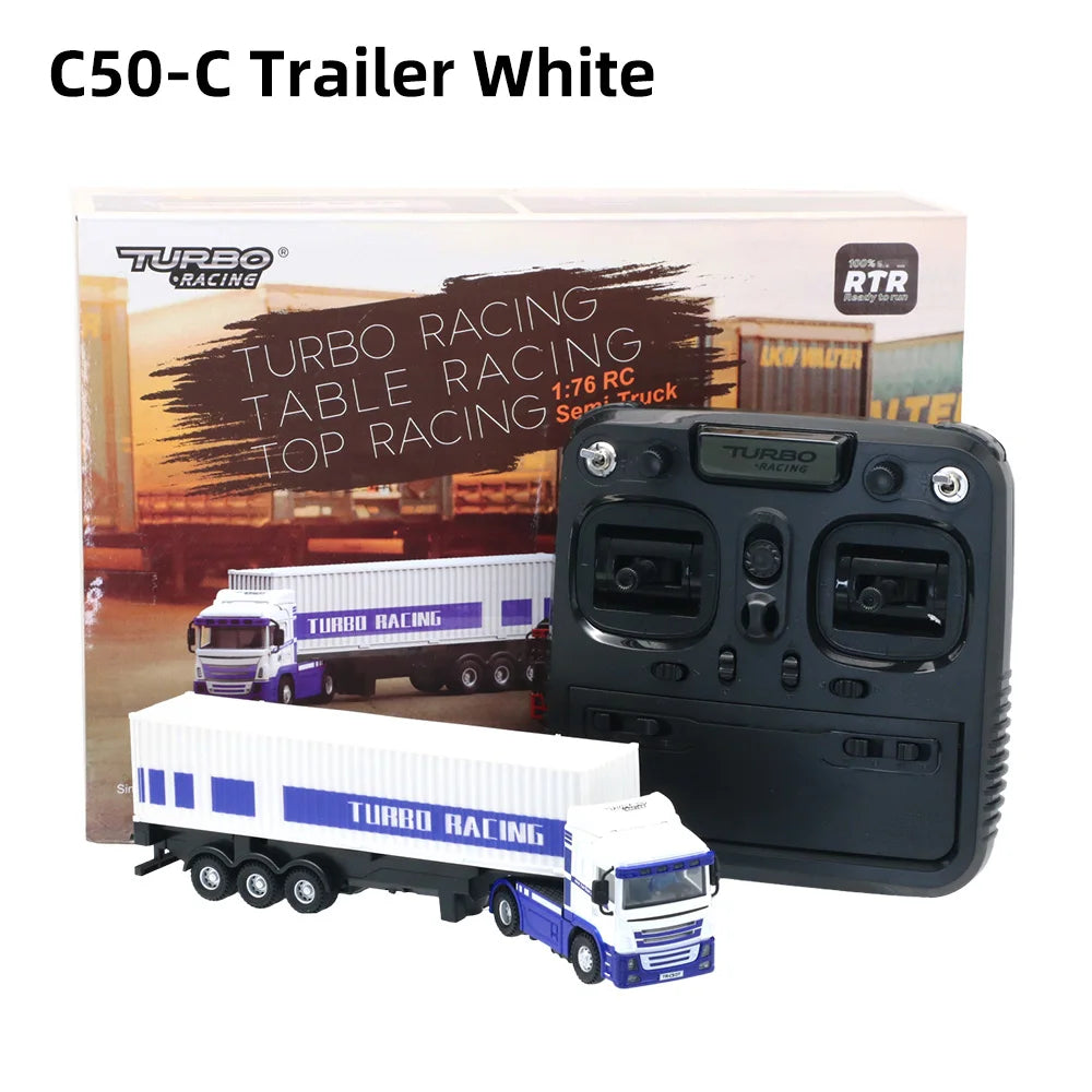 Turbo Racing C50-T 1:76 C50 Remote Control Truck Simulated Vehicle Lights and Horn RTR Version Toy Car