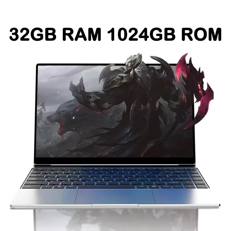 Glossy 15.6" Ultra Slim Gaming PC Intel Core I9-9900 32GB 2TB 1080P HD Windows 11 Pro Home Office Study Laptop