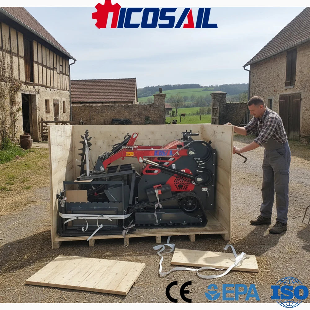Custom Mini Skid Steer Loader Euro 5 CE Certified Compact Loader for Agriculture and Construction Sites