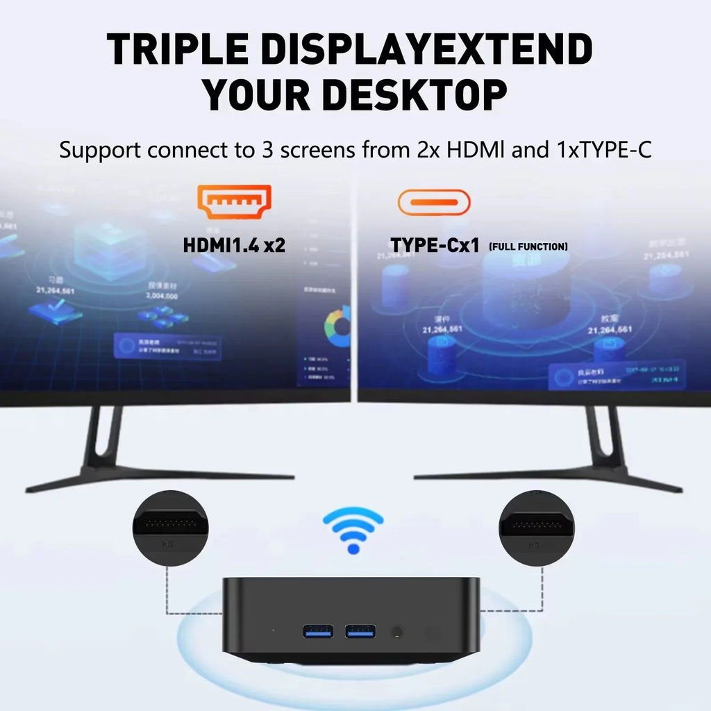 2026 Mini PC Intel Core i3-6100 Computer Windows 11 16GB 1TB 2TB 4K Gaming Computer WiFi6 USB Portable Mini Desktop PC