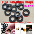 10-Pack Garden Shower Hose Sealing Pads 1/2" DN15 & 3/4" DN20, Heat-Resistant for Hot/Cold Fit Hose Nuts Shower Hoses Pipes