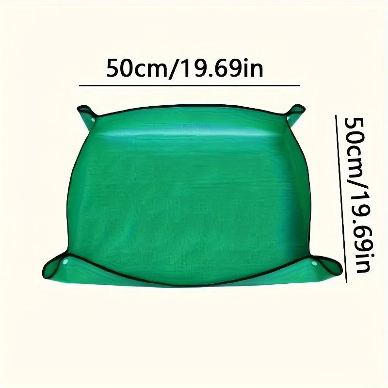 50*50cm Flower Pots Transplanting Mats Gardening Planting Mat Pe Plant Repotting Mat Foldable Waterproof Gardening Potting Pad