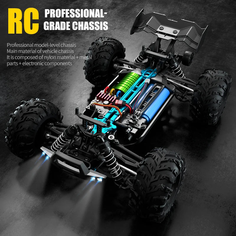 1/16 RC Car 4x4 Remote Control Cart 16101PRO/16102PRO Brushless 70KM/H 2.4G Electric High Speed Off-Road Drift Toys for Children