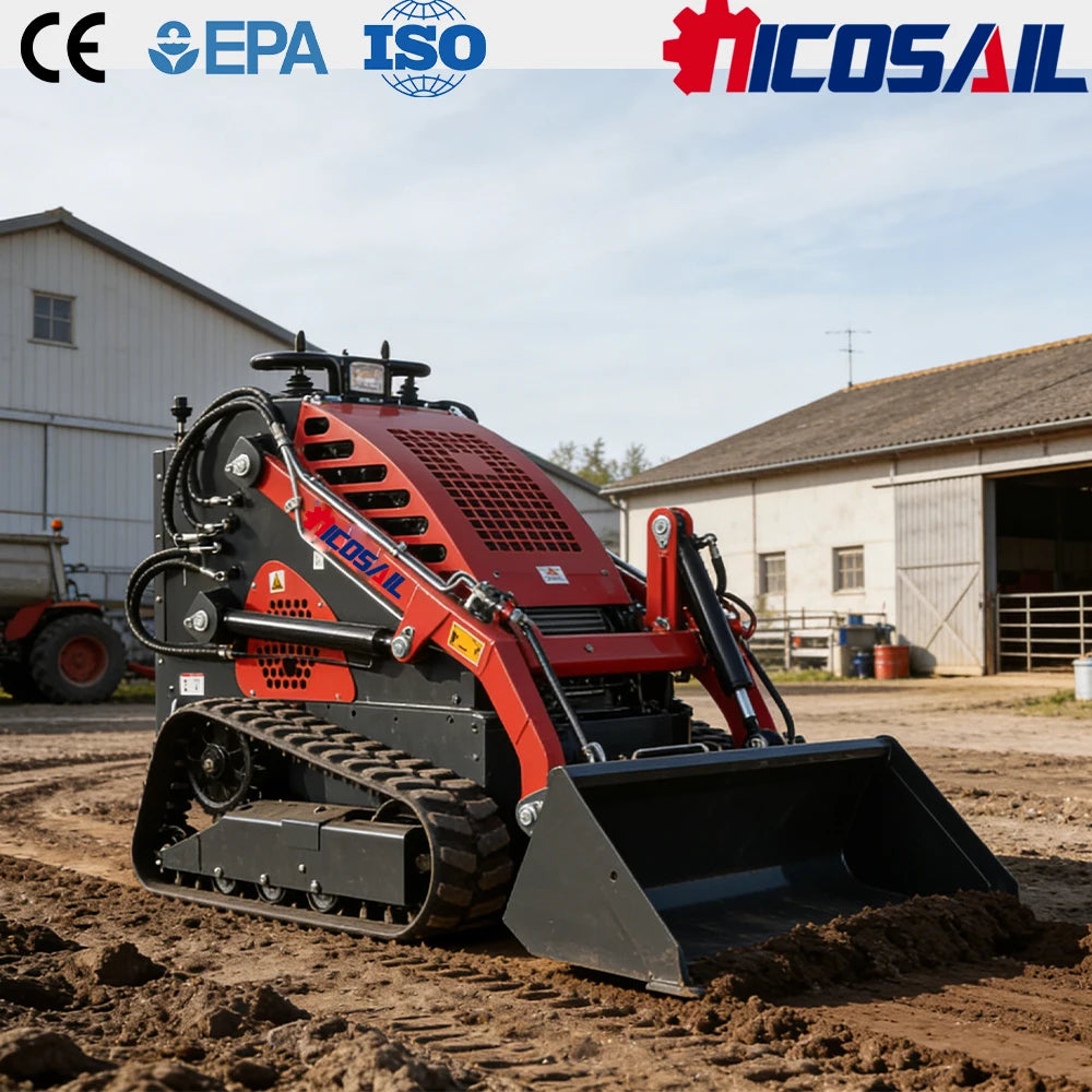 Custom Mini Skid Steer Loader Euro 5 CE Certified Compact Loader for Agriculture and Construction Sites