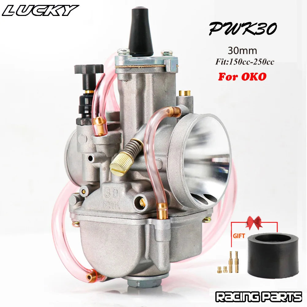 PWK 21 24 26 28 30 32 34mm With Power Jet Carburetor For OKO 2T 4T Motorcycle Carb For Dirt Bike Pit Bike Scooter ATV Quad UTV