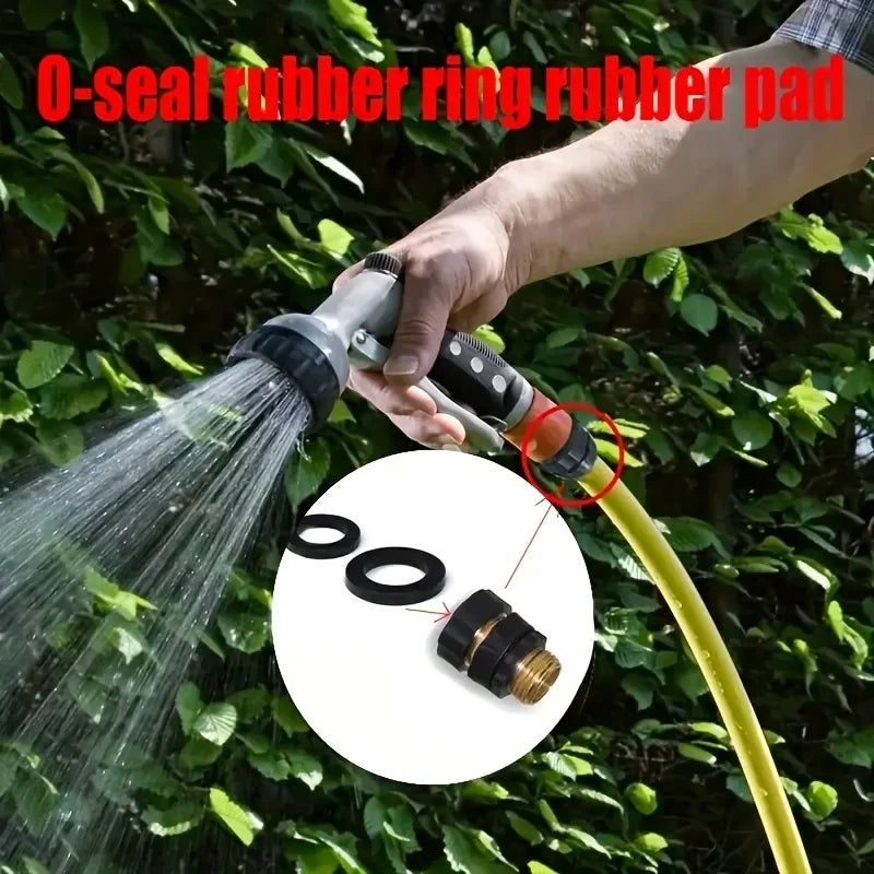 10-Pack Garden Shower Hose Sealing Pads 1/2" DN15 & 3/4" DN20, Heat-Resistant for Hot/Cold Fit Hose Nuts Shower Hoses Pipes
