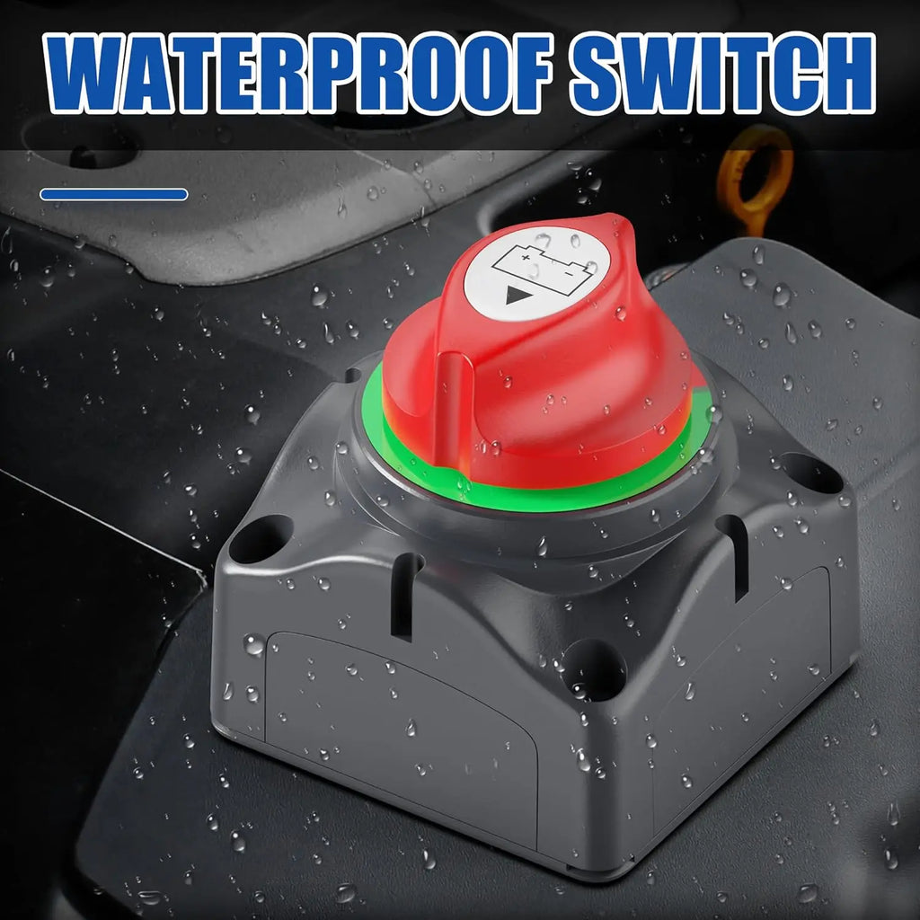 DaierTek Battery Disconnect Switch 12V 48V RV Car Marine Battery Switch Copper Battery Cut Off Switch for Boat ATV UTV Vehicles