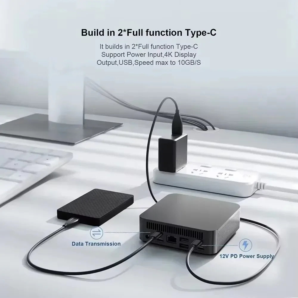 2026 Mini PC Intel Core i3-6100 Computer Windows 11 16GB 1TB 2TB 4K Gaming Computer WiFi6 USB Portable Mini Desktop PC