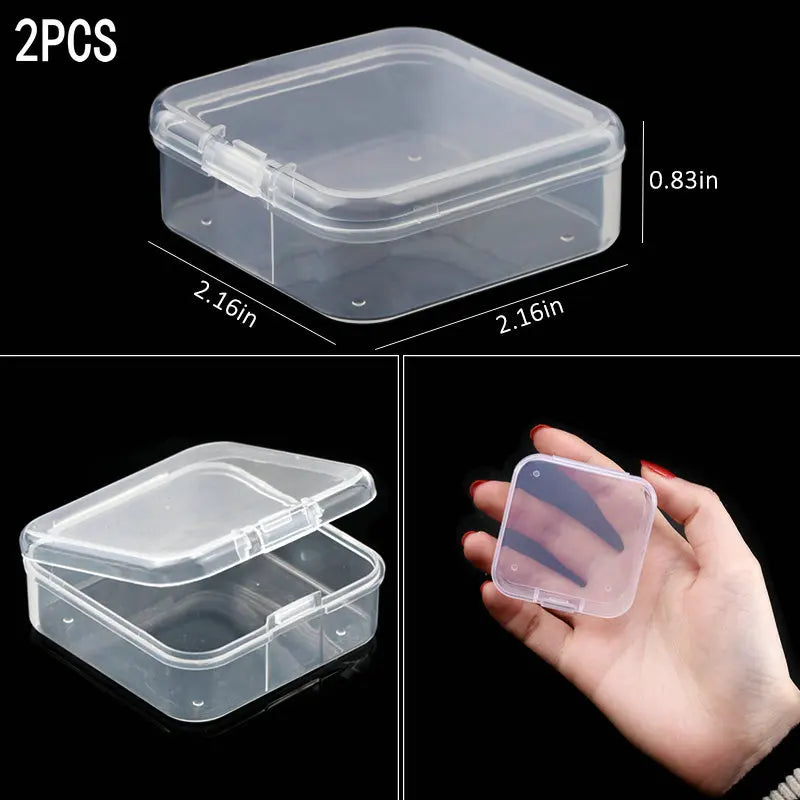 Transparent Plastic Storage Jewelry Box Compartment Adjustable Container For Beads Earring Box For Jewelry Rectangle Box Case