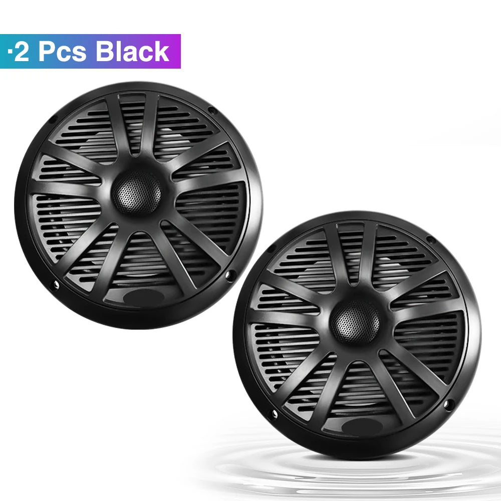 6.5 Inch Marine Speakers 120W Waterproof Weather Resistant Stereo Boat Speaker for RV Yachts Golf cart ATV UTV Ship Sauna