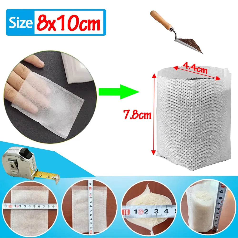 100pcs Disposable Plant Nursery Bag Great Water Retention Plant Nursery Bag for Improving Plants Survival Rate