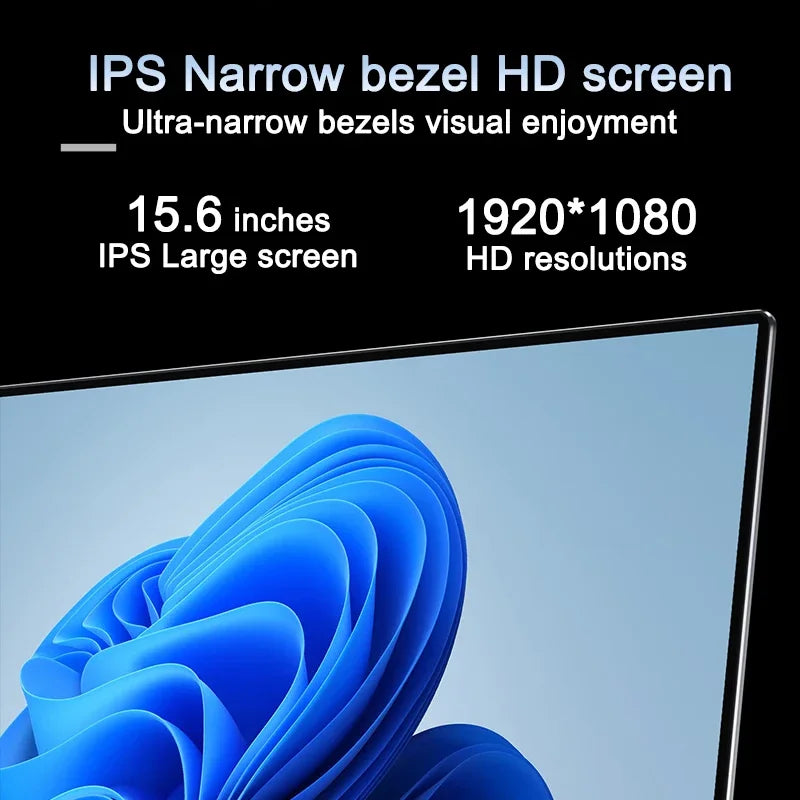 Windows 11 New 15.6 Inch Ultra Slim Laptop Intel Core I9-9880H 32GB RAM 2TB SSD 1920*1080 Gaming Office Study Home Use