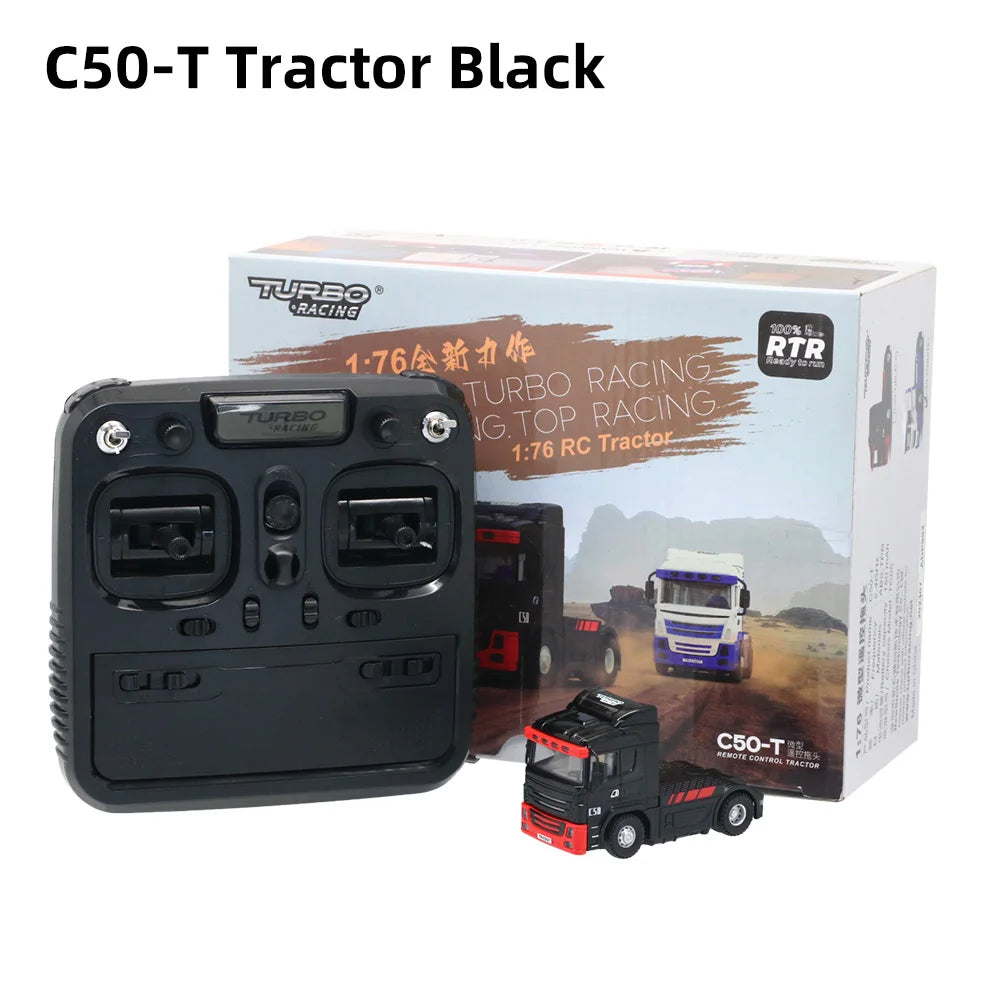 Turbo Racing C50-T 1:76 C50 Remote Control Truck Simulated Vehicle Lights and Horn RTR Version Toy Car
