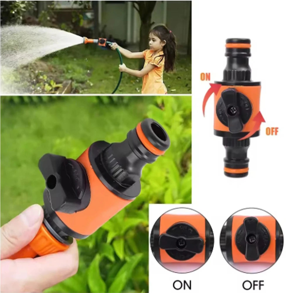 New 1PC/2PCS Garden Hose Shut Off Valve Tap Adapter Quick Joint Garden Sprays Sprinklers for Watering the Garden