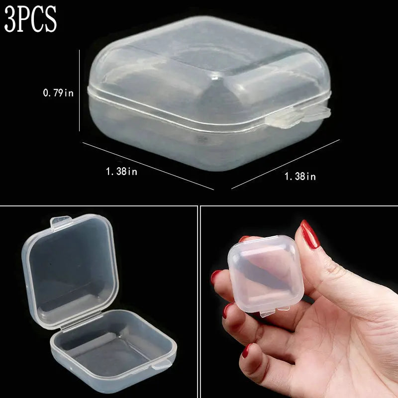 Transparent Plastic Storage Jewelry Box Compartment Adjustable Container For Beads Earring Box For Jewelry Rectangle Box Case