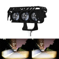 Motorcycle LED Spot Light Dual Color Hi/Low Beam Fog Lamps for Car Trucks SUV UTV 12V 24VMini Lens Headlight Driving Light