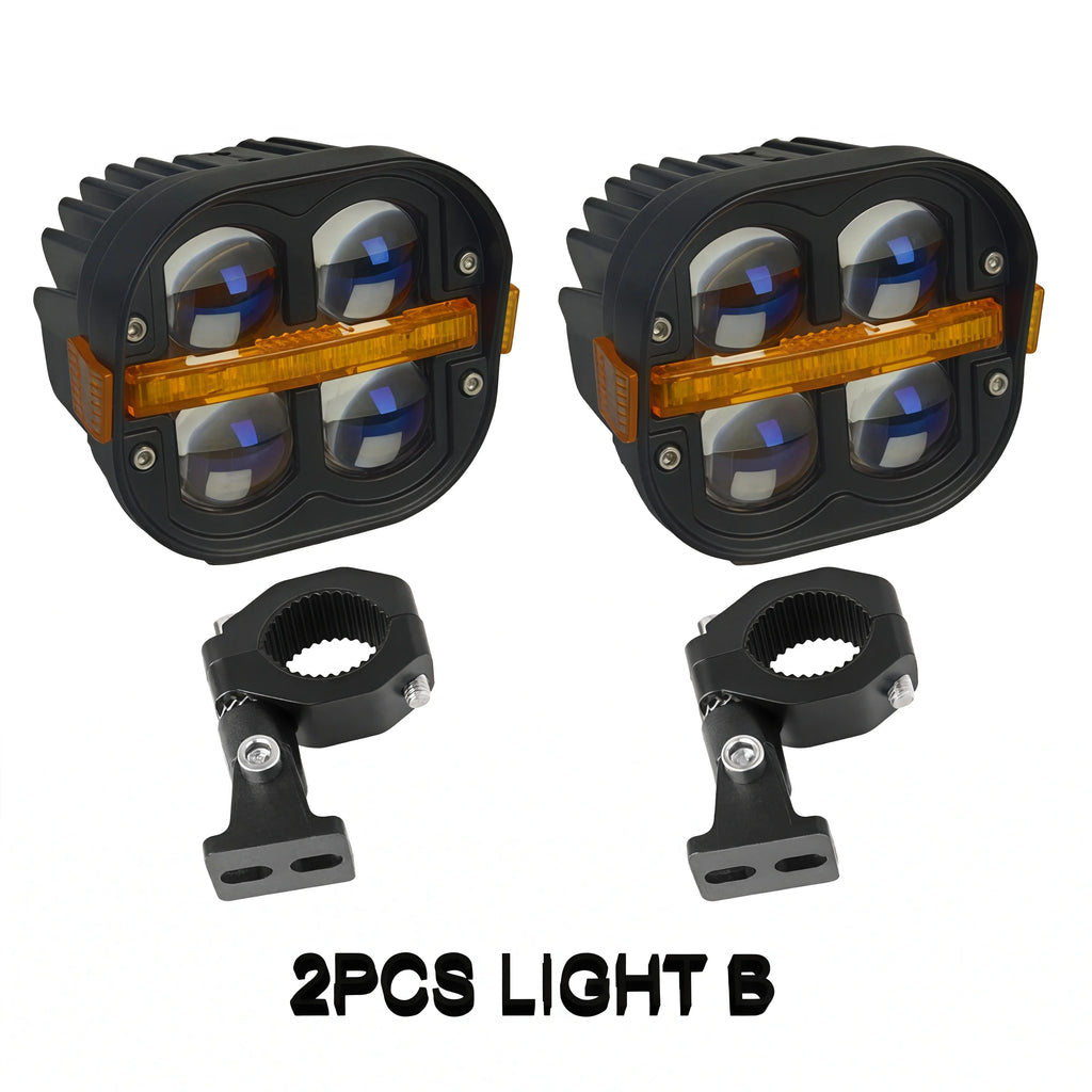 4" LED Work Light Spotlight Fog light Driving Lamp Dual Color DRL For BMW R1200GS R1250GS F800 F850 F900 Motorcycle SUV ATV UTV