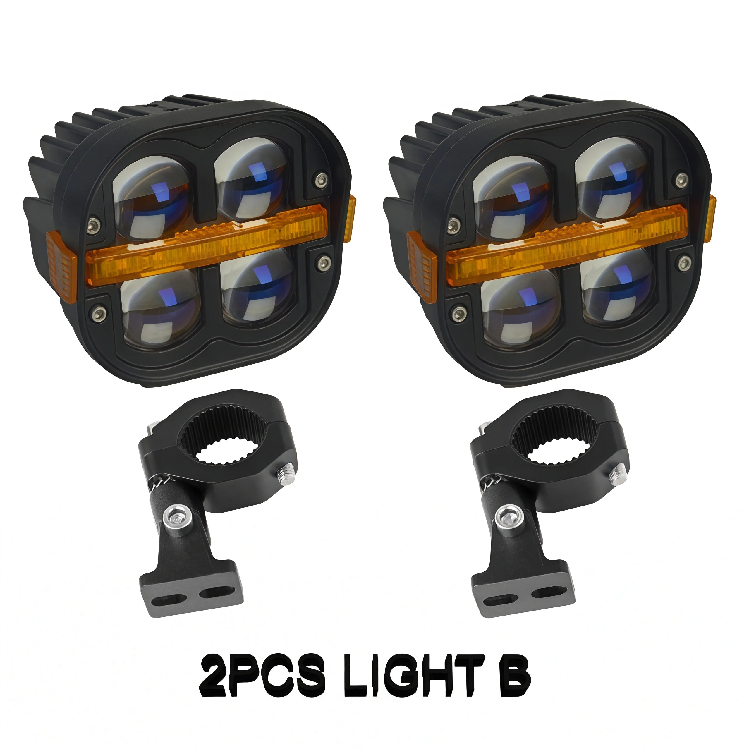 4" LED Work Light Spotlight Fog light Driving Lamp Dual Color DRL For BMW R1200GS R1250GS F800 F850 F900 Motorcycle SUV ATV UTV