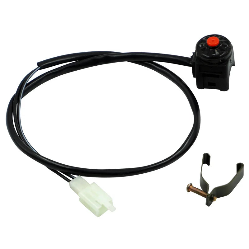 Motorcycle Kill Switch Red Push Button Horn Starter Control Switch Dirt Bike ATV UTV Dual Sport For 22mm Handlebar Mounted Bars