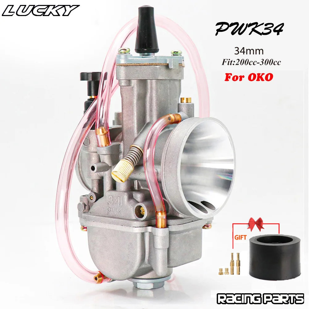 PWK 21 24 26 28 30 32 34mm With Power Jet Carburetor For OKO 2T 4T Motorcycle Carb For Dirt Bike Pit Bike Scooter ATV Quad UTV
