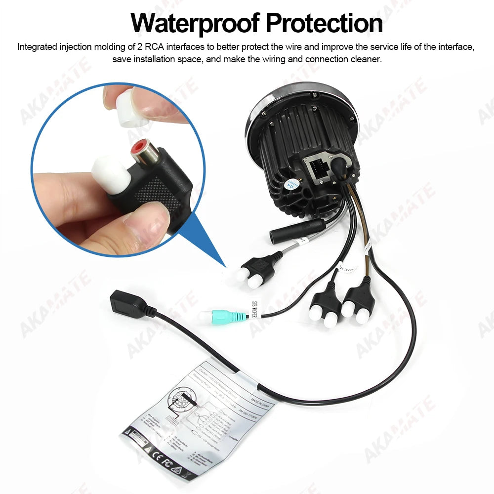 Boat Radio Media Player Marine Stereo MP3 Waterproof Bluetooth Audio Radio FM AM Receiver Fit for Harvesters ATV UTV SPA RZR